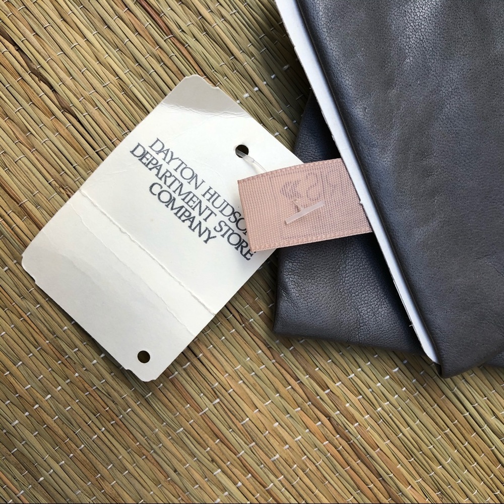 Vtg Grey Aris Ladies Leather Cashmere Lined Gloves - Picture 3 of 5